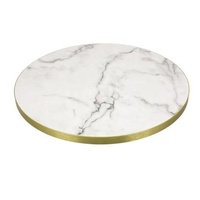 Lifepursue table ronde en laiton base en acier inoxydable