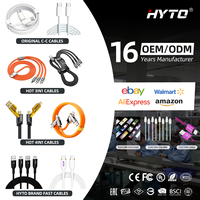 Cable magnético USB tipo C 3 en 1 540 giratorio para iPhone 15 Huawei 3A, cable de datos de carga magnética de carga rápida para Samsung Oneplus