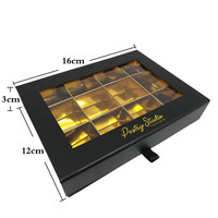 Caja de Cartón Rígido Personalizada de Grado Alimenticio para Dulces, Recuerdos de Boda, Regalos, Empaque de Alimentos, Caja para Chocolates con Inserciones de Papel Dorado