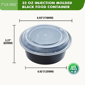 Fuling 24oz 32oz 38oz bữa ăn chuẩn bị <span class=keywords><strong>container</strong></span> Vòng microwavable đưa ra <span class=keywords><strong>container</strong></span> thực phẩm dùng một lần <span class=keywords><strong>container</strong></span> với nắp - Product Image 2