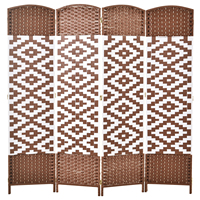 Pas cher 4/6/8 Panneau Rotin Paravent Séparateur de Pièce Salon Cloison Séparateur Japonais Papier Diviseur Panneaux Wickers
