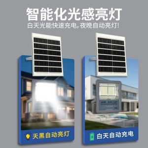 ไฟส่องสว่างโซลาร์เซลล์ Dongguanxing 200W IP66 กันน้ำ สำหรับภายนอกอาคาร ลานบ้าน สวน - Product Image 5