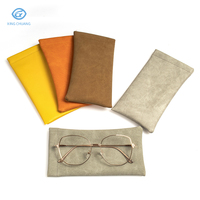 Pochette pour lunettes de soleil en tissu doux microfibre avec logo personnalisé sacs de transport en cuir pour lunettes magnétiques avec impression d'étuis à lunettes