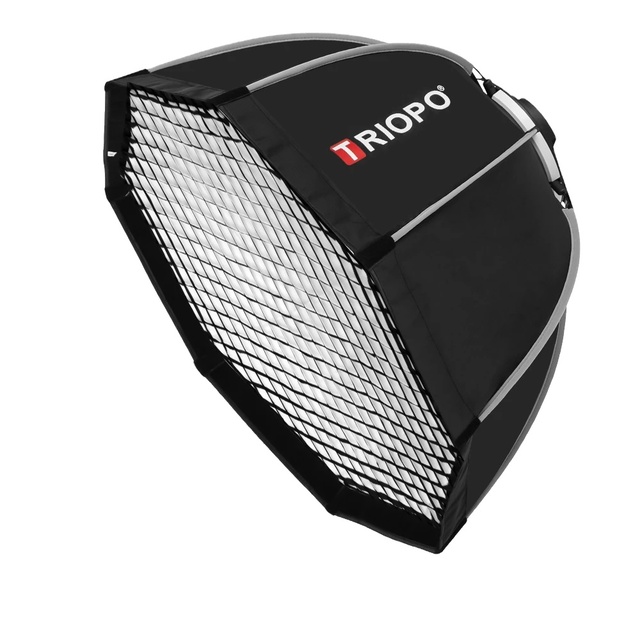 Triopo 55cm Photo Portable Bowens Mount Octagon Umbrella Softbox + Honeycomb Grid Outdoor Soft Box for Flash