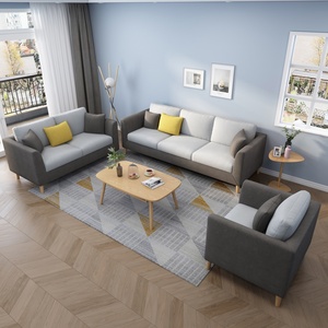 Juego de Sofás de Tela en Forma de L para el Hogar, Muebles de Lujo para Sala de Estar - Product Image 4