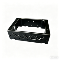 Support de boîtier OEM/ODM en acier inoxydable ou aluminium usiné sur mesure par CNC, anodisé noir, avec trous personnalisés