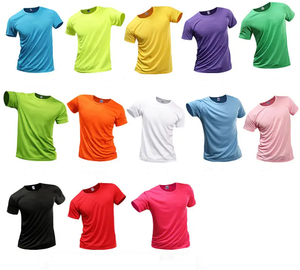 <span class=keywords><strong>T</strong></span>-<span class=keywords><strong>shirt</strong></span> de sport d'é<span class=keywords><strong>t</strong></span>é à séchage rapide en gros, <span class=keywords><strong>100</strong></span> % <span class=keywords><strong>polyester</strong></span>, respirant, technique, uni, pour la course, personnalisable avec impression sérigraphique, vierge et uni - Product Image 2