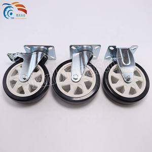 6inch Preto PVC/PU Parafuso Roda Giratória Rodízio Não Freio Rodas 150mm selado Rolamento Rodízio Rodas Piso - Product Image 5