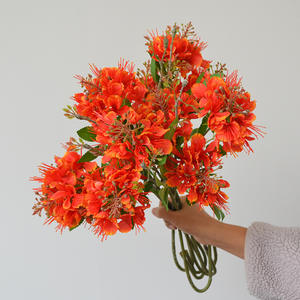 Flores <span class=keywords><strong>de</strong></span> seda artificiales <span class=keywords><strong>de</strong></span> Fénix dorado, decoración <span class=keywords><strong>de</strong></span> árbol <span class=keywords><strong>de</strong></span> simulación y arreglo Floral <span class=keywords><strong>de</strong></span> boda, decoración del hogar y accesorios para fotos - Product Image 2