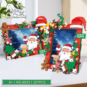 Cayi Giáng Sinh Khung Ảnh Xây Dựng Khối Thiết Lập Santa Claus Nhựa Khối Hình Ảnh Album Ảnh 3D Mô Hình Lắp Ráp Đồ Chơi Trang Trí - Product Image 2