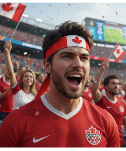 Bandeau de cheveux rigide Coupe du Monde, anti-éventailement, pour supporter votre équipe (Canada, États-Unis, Mexique, Australie) - Product Image 3