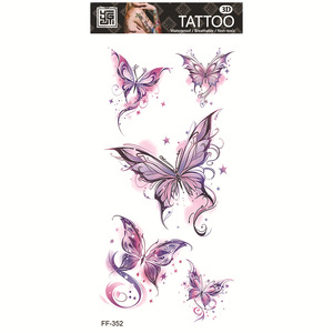 Tatuaje Temporal de Mariposa Estilo Indio, Adhesivo Impermeable de Papel Colorido para Arte Corporal en Cara, Brazo y Cuerpo - Product Image 3