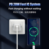 Fabrikpreis 20W EU-Stecker PD 3.0 Schnellladegerät USB Typ-C Anschluss OTP-Schutz Wandadapter für Laptops & Mobiltelefone