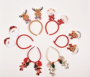 2026 New Style Christmas Elf Ears Horns Noel Navidad Holiday <b>Hair</b> <b>Accessories</b> Headbands for Children - Product Image 4