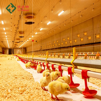 Équipement automatique pour élevage de volailles, système d'élevage de poulets avec mangeoire à plateau et abreuvoir à tétine pour mangeoires à animaux