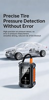 Nouveau compresseur d'air portable pour voiture 12V ABS, batterie 3600mAh, jauge de pression numérique, arrêt automatique, moniteur de pression des pneus