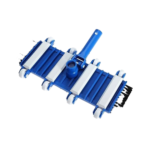 Tête d'aspirateur <span class=keywords><strong>de</strong></span> <span class=keywords><strong>piscine</strong></span> en plastique écologique robuste <span class=keywords><strong>de</strong></span> 14 pouces, brosses latérales inférieures, conception flexible lestée, poignée en aluminium, lithium - Product Image 1