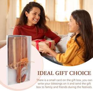 Tabla de Cortar Cuadrada Mini de Acacia Decurrens Ecológica, Tabla para Queso y Pan, Caja de Regalo, Fácil de Limpiar, para Fiestas en Casa - Product Image 5