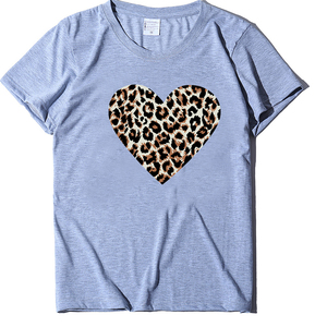 Camiseta de Moda con Estampado de Leopardo para Mujer, Camiseta para el Día de San Valentín a Bajo <span class=keywords><strong>Precio</strong></span> - Product Image 5