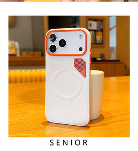 Fundas para <span class=keywords><strong>iPhone</strong></span> de Diseño de Lujo, Funda Magnética de Imitación con Disipación de Calor para <span class=keywords><strong>iPhone</strong></span> 17 <span class=keywords><strong>Pro</strong></span> <span class=keywords><strong>Max</strong></span> - Product Image 4