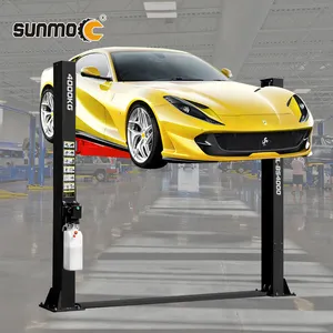 Sunmo Double hydraulic cylinder and high strength chain Launch Luxurious Floor Plate Two Post Lift 5Ton car lifts