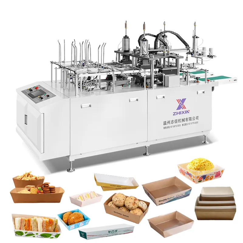 पूरी तरह से स्वचालित पेपर ट्रे विनिर्माण मशीन खाद्य कार्टन बॉक्स इरेक्टिंग फॉर्मिंग मेकिंग मशीन