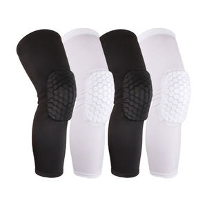 Genouillère de basketball en nid d'abeille - Soutien de compression respirant et réglable avec protection épaisse pour une utilisation au printemps - Product Image 1