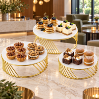 Équipement de restauration XINGPAI rehausseurs de nourriture ronds Buffet en acier inoxydable buffet or royal présentoir de nourriture pour la fête de mariage