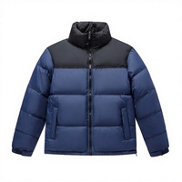 Nouvelle veste d'hiver pour homme 2022, coupe ajustée, col montant, fermeture éclair, style décontracté, impression et étiquette personnalisées