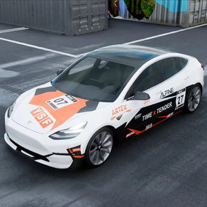 Vinilo Adhesivo para Automóviles NIKO Custom Racing Design, Color Azul y Rojo, Impresión Digital de Calidad, Resistente al Agua, para Publicidad en Automóviles - Product Image 1