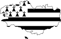 Drapeau de la Bretagne personnalisé en gros, style fanion, taille sur mesure pour le Festival Interceltique de Lorient