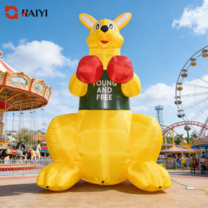 Décoration publicitaire gonflable géante personnalisée pour l'extérieur : Modèle kangourou de boxe de dessin animé à vendre - Product Image 1