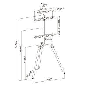 Modern Style V-Base Pastel <strong>Easel</strong> Studio Artistic <strong>TV</strong> Floor Tripod <strong>Stand</strong> - Product Image 6
