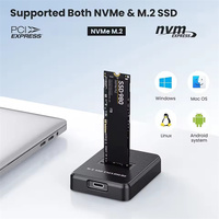 Caja para Disco Duro M.2 con Protocolo NVME+ SATA, Adaptador de Memoria Expandible para Laptop/Notebook