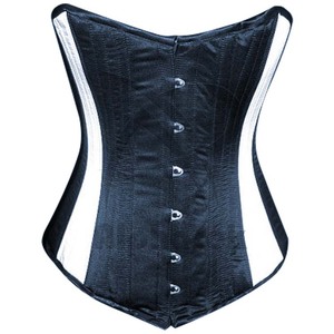 New Women Teenagers Plus Size <b>Under</b> <b>Bust</b> <b>Corset</b> Top Satin Lace High Quality Double Steel Bone Elegant Design Adjustable Size - Product Image 6