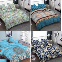 Draps de lit de luxe de couleur vive de haute qualité ne se décolore pas ensemble de literie de couette ensemble de draps 4 pièces ensemble de draps de lit