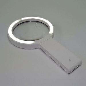 Loupe LED portable et de bureau 7069 avec batterie rechargeable, lumière froide et chaude réglable, objectif HD à mise au point réglable, 135 mm - Product Image 2