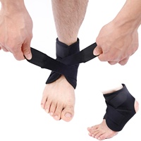 Attelle de cheville de basketball à compression avec sangle, équipement de protection sportive en fibre de polyester unisexe pour la protection des entorses de la cheville