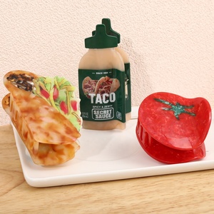 Cá nhân Acetate tóc Claw TACO nước sốt mới lạ tóc lớn Claw Clip Clip thực phẩm tóc Claw - Product Image 3