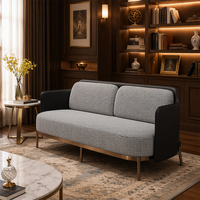 Ensemble de canapés sectionnels modernes YUANCHANG en tissu mélangé avec structure en acier inoxydable plaqué or pour salon et mobilier de maison