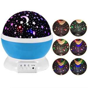 Lámpara de proyector LED de 360 grados, romántica, giratoria, cosmos, luna, estrella, cielo, luz nocturna - Product Image 2