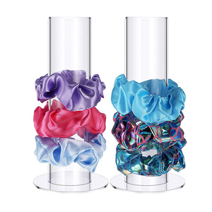 LS Girl <span class=keywords><strong>Present</strong></span> Hair Band Organizador Acrílico Scrunchie Stand <span class=keywords><strong>Display</strong></span> Base redonda Anillo Titular - Product Image 1