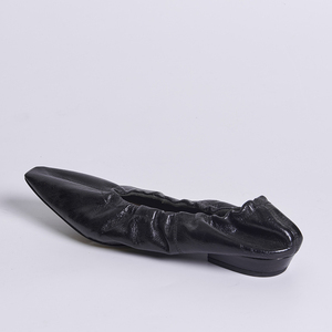 Chaussures plates en cuir véritable imprimé de haute qualité pour femmes, à bout carré, confortables et pliables, pour l'automne/le printemps/l'été - Product Image 2