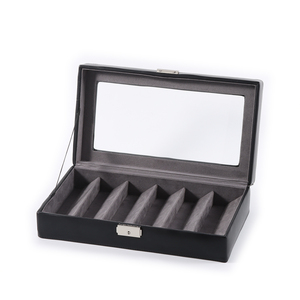 Boîte de présentation de lunettes de soleil Pop en matériau PU durable personnalisable avec <span class=keywords><strong>logo</strong></span> en relief à coutures contrastées pour le stockage et l'étui de lunettes - Product Image 6