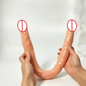 Vendita calda doppia testa Extra lunga 55Cm Dildo spina anale femminile masturbazione dispositivo per adulti Sex Toy