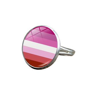 Dainty Rainbow Cuff Color Ajustable Pride Ring Acero inoxidable Multi-estilo LGBT <span class=keywords><strong>Gay</strong></span> Lesbian Round Pride Open Ring - Product Image 5