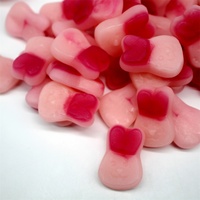Groothandel Bulk Konijn Roze Gummy Candy Halal Zacht Fruit Gearomatiseerd Verpakt In Flessen