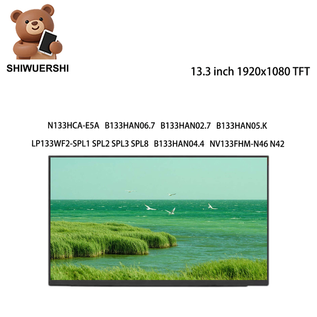 13.3 Inch Lcd Screen Panel 1920*1080 EDP 30pins 60Hz Replacement N133HCA E5A B133HAN06.7 LP133WF2 SPL1 SPL2 SPL3 NV133FHM N46