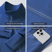 Veste de sport décontractée de printemps à séchage rapide unisexe, vêtement de fitness à manches longues, col montant, veste bomber pour la course à pied et l'entraînement en extérieur