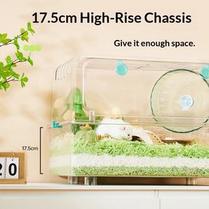 <span class=keywords><strong>Cage</strong></span> panoramique transparente empilable extra-large Yee Golden pour hamsters syriens et rats de compagnie, idéale pour l'élevage de petits animaux. - Product Image 4